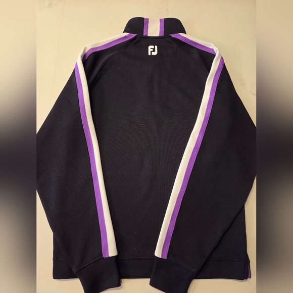 Footjoy Black and Purple 1/4 Zip Sweater - Picture 7 of 7
